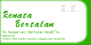 renata bertalan business card